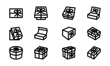 Hediye kutusu şablon vektör tasarımı