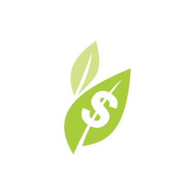 Yaprak Logo tasarım vektör şablonu izole