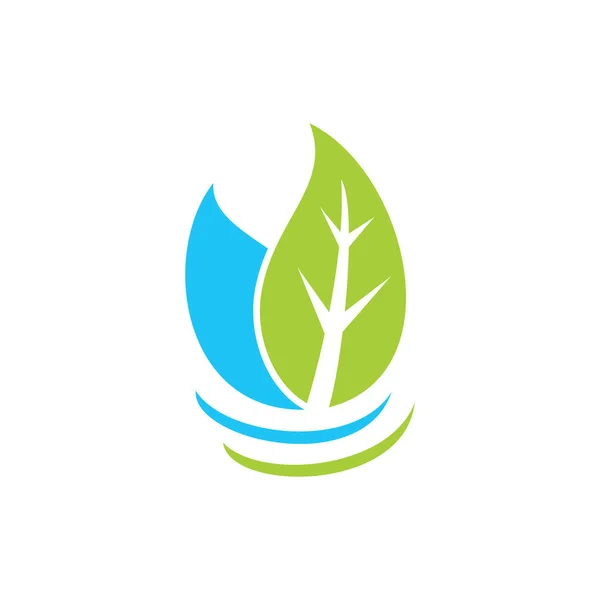 分離した葉ロゴ デザイン ベクトル テンプレート — ストックベクタ