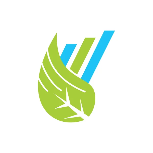 Hoja Logo Diseño Vector Plantilla Aislado — Archivo Imágenes Vectoriales