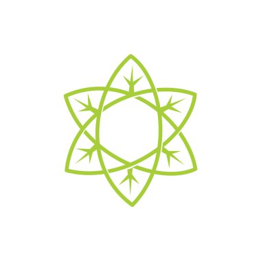 Yaprak Logo tasarım vektör şablonu izole