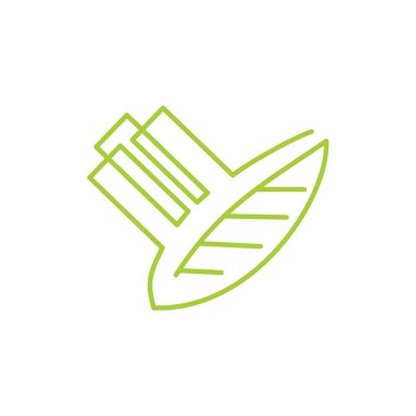 Yaprak Logo tasarım vektör şablonu izole