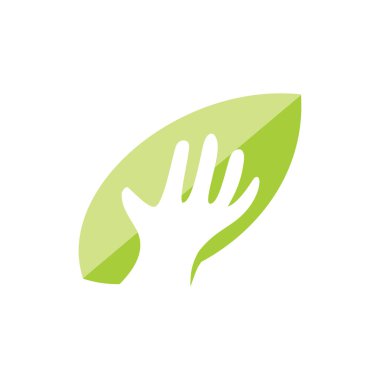 Yaprak Logo tasarım vektör şablonu izole