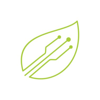 Yaprak Logo tasarım vektör şablonu izole