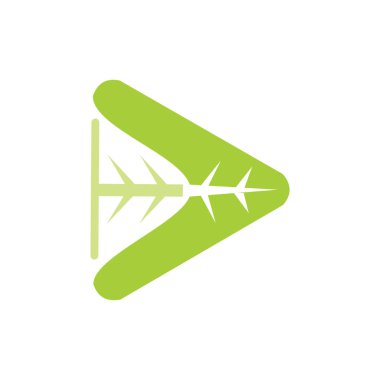 Yaprak Logo tasarım vektör şablonu izole