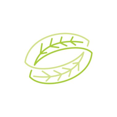 Yaprak Logo tasarım vektör şablonu izole