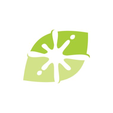 Yaprak Logo tasarım vektör şablonu izole