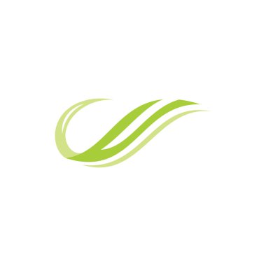 Yaprak Logo tasarım vektör şablonu izole