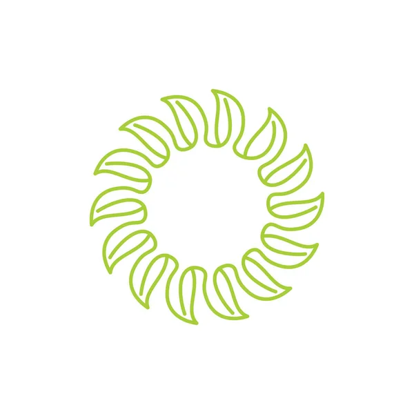 Folha Logotipo Design Vector Modelo Isolado —  Vetores de Stock