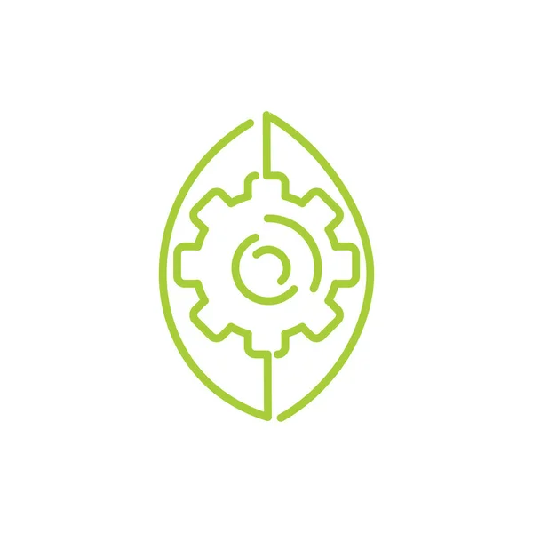 Modello Vettoriale Progettazione Logo Foglia Isolato — Vettoriale Stock
