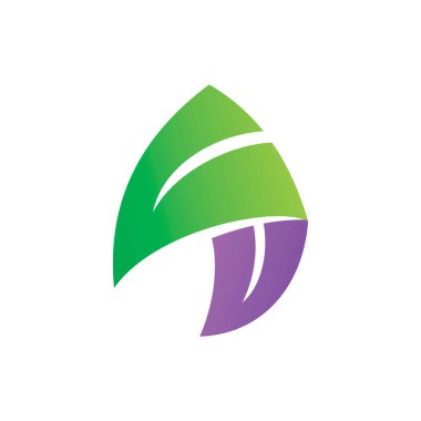 Yaprak Logo tasarım vektör şablon koymak