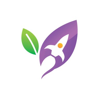 Yaprak Logo tasarım vektör şablon koymak