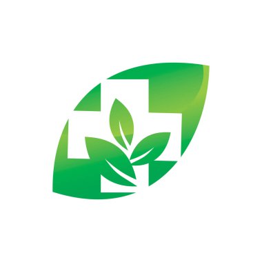 Yaprak Logo tasarım vektör şablon koymak