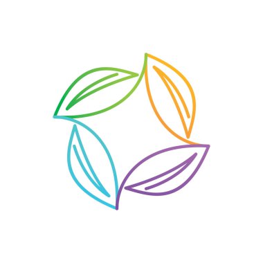 Yaprak Logo tasarım vektör şablon koymak