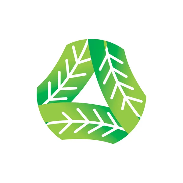 Leaf Logo Design vektor mallen uppsättning — Stock vektor