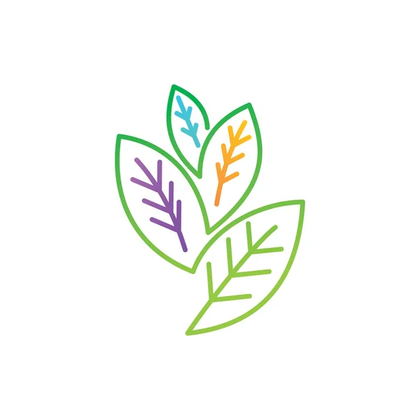 リーフのロゴ デザイン ベクトル テンプレート セット — ストックベクタ