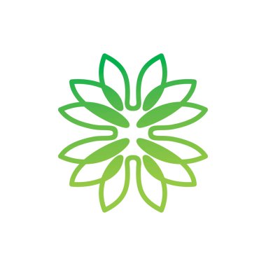 Yaprak Logo tasarım vektör şablon koymak