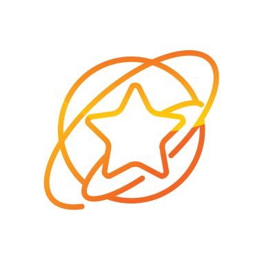 İzole başarı yıldız Logo tasarım şablonu