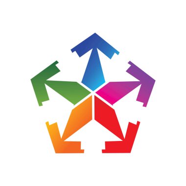 İzole başarı yıldız Logo tasarım şablonu