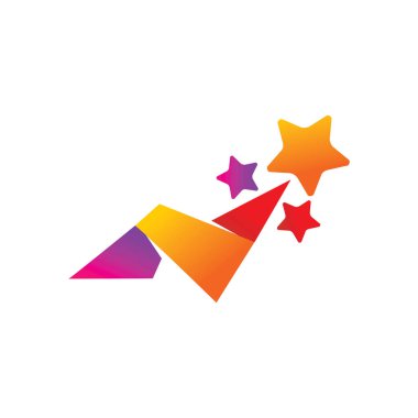 İzole başarı yıldız Logo tasarım şablonu