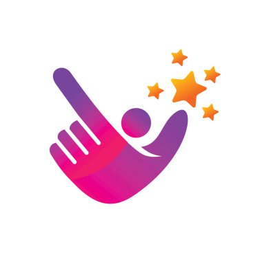 İzole başarı yıldız Logo tasarım şablonu