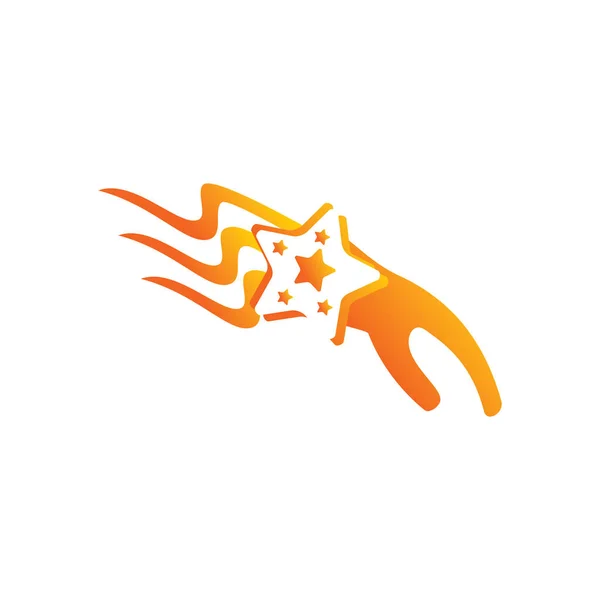 Modèle de conception de logo d'étoile de succès isolé — Image vectorielle
