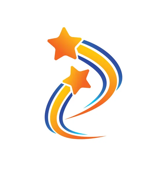 Modelo de design de logotipo de estrela de sucesso isolado —  Vetores de Stock