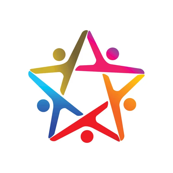 Modello di design logo stella di successo isolato — Vettoriale Stock