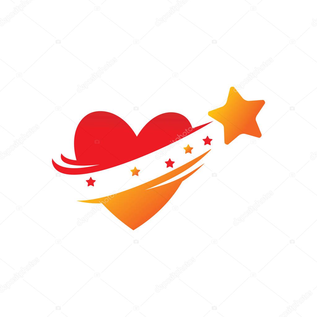 Success Star Logo Design Template Isolated