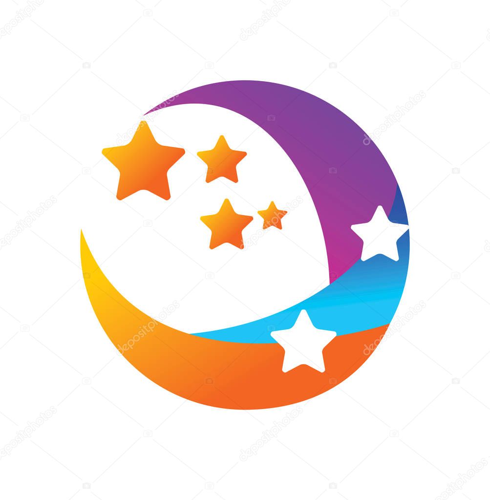 Success Star Logo Design Template Isolated