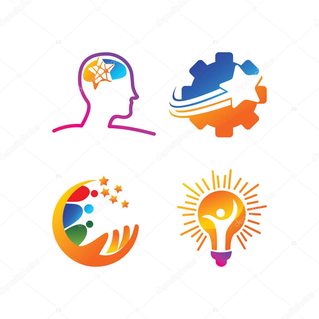 Success Star Logo Design Template Isolated