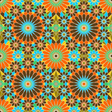 Desen geometrik İslam arka plan şablonu vektör sanat