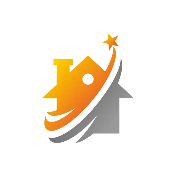 Plantilla de diseño de logotipo de estrella de éxito aislada — Vector de stock