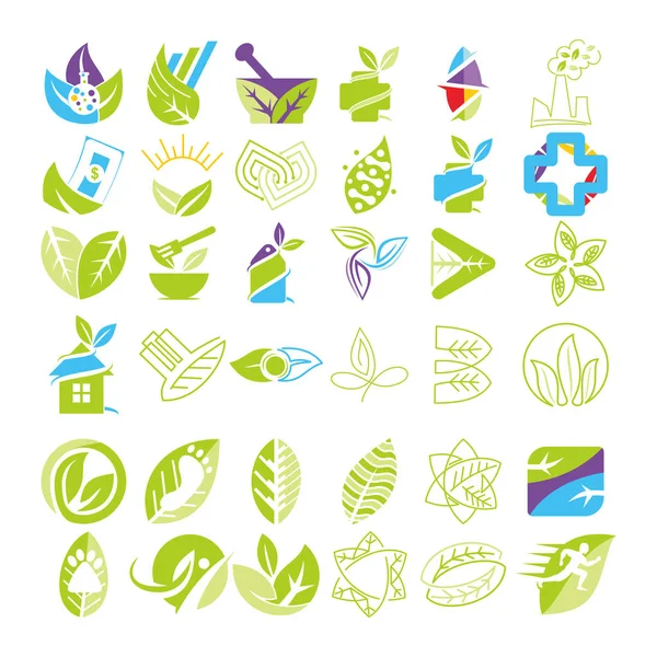 Yaprak Logo tasarım vektör şablon koymak