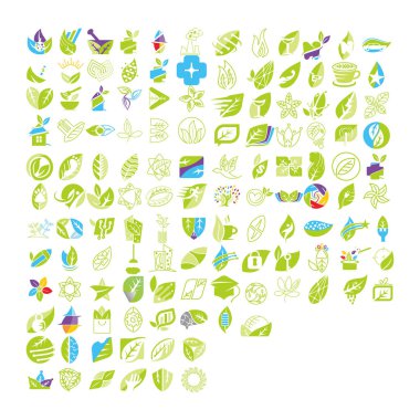 Yaprak Logo tasarım vektör şablon koymak