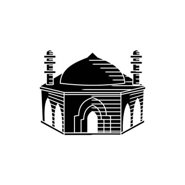 Cami simgesi vektör tasarım şablonu