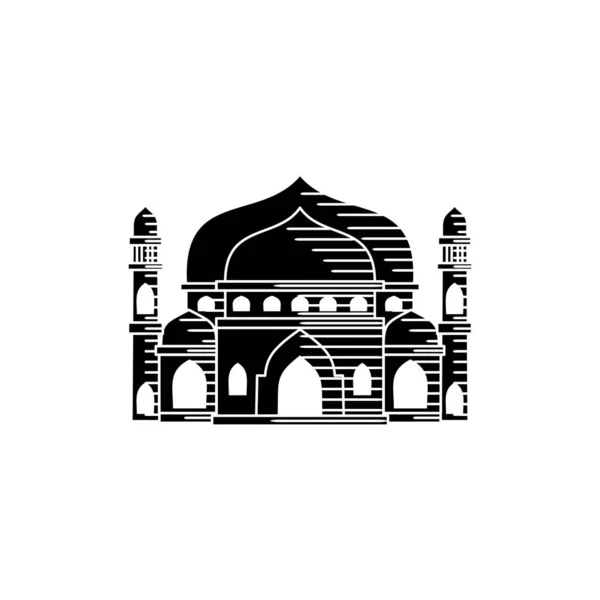 Icono de mezquita vector Plantilla de diseño de ilustración — Vector de stock