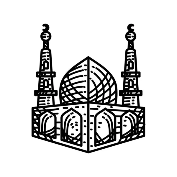 Moschee Icon Vektor Illustration Design Vorlage — Stockvektor