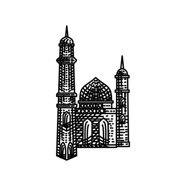 Moschea icona vettore Illustrazione modello di design — Vettoriale Stock