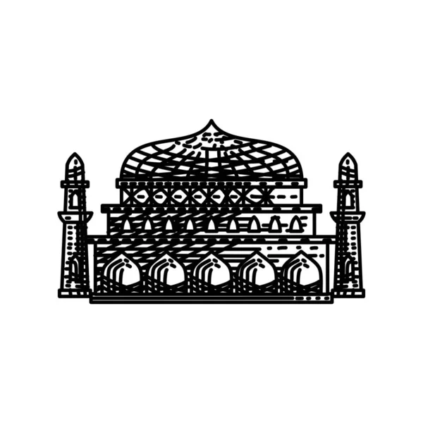 Mosquée icône vecteur Illustration modèle de conception — Image vectorielle