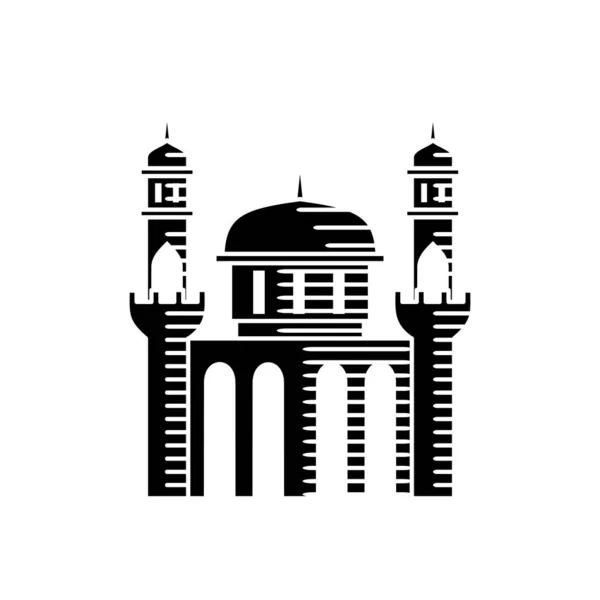 Icono de mezquita vector Plantilla de diseño de ilustración — Vector de stock