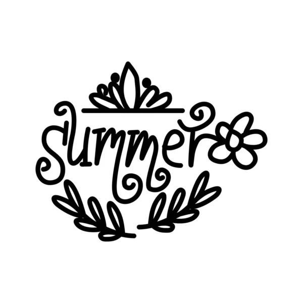 Hello Summer Script tekst szablonu projektu Vector — Wektor stockowy