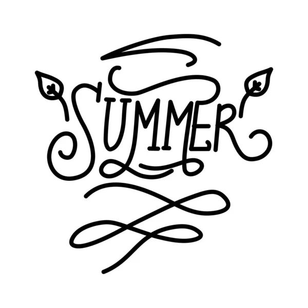 Текст Hello Summer Script — стоковый вектор