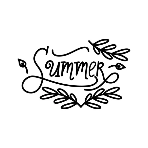 Ciao Summer Script testo Design Template Vector — Vettoriale Stock