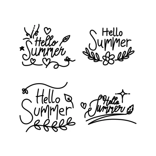 Zomer script tekst sjabloon vector — Stockvector