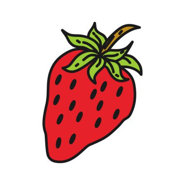 Çilek Meyve Tasarım Şablon vektör