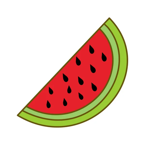 Wassermelone Fruchtschablone Vektor flach — Stockvektor