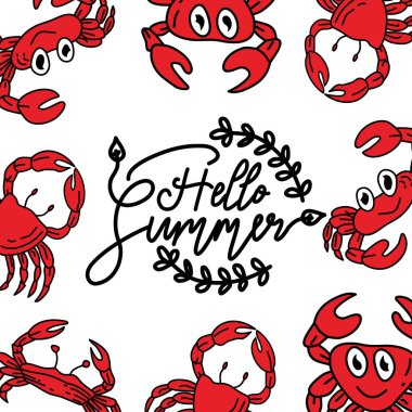 Yaz Çerçevesi Metin Şablonu Vektör Arka Planı