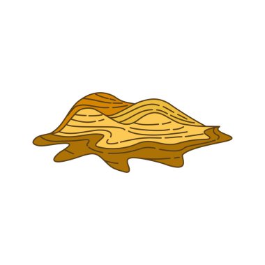 Desert Hill Tasarım Grafik Şablon Vektör