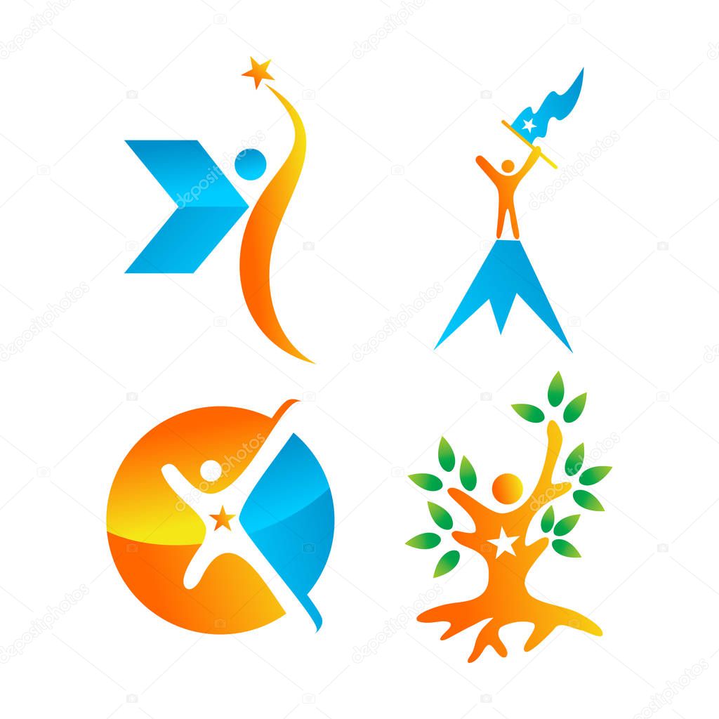 Success Logo Design Graphic Template Vector